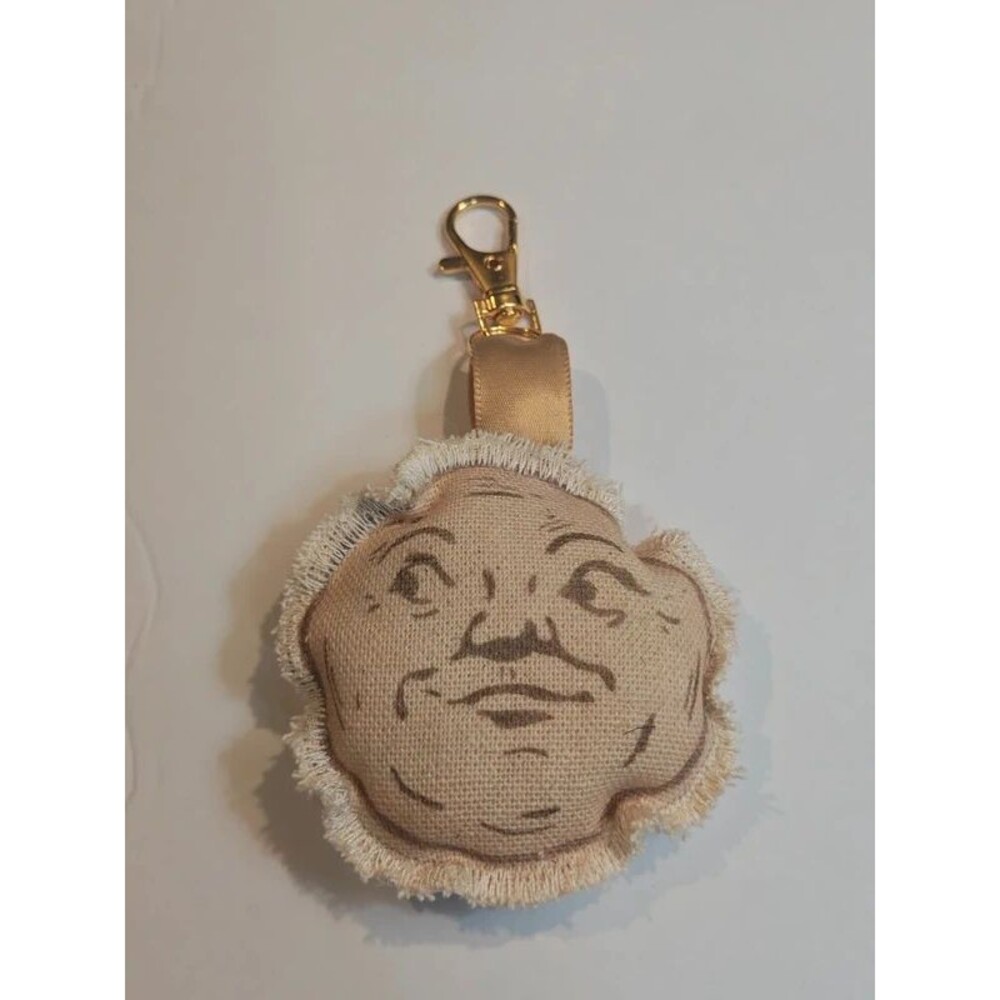 Vintage Man in the Moon Celestial Printed Bag Charm Keyring